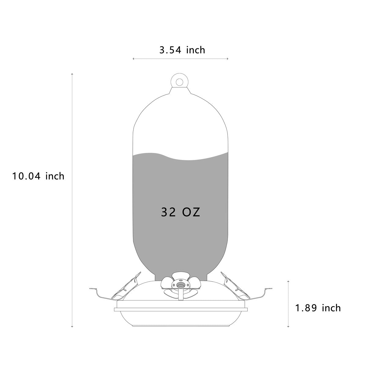 Muse Garden Hand Blown Glass Hummingbird Feeder, 28 Ounces, Ocean Mermaid