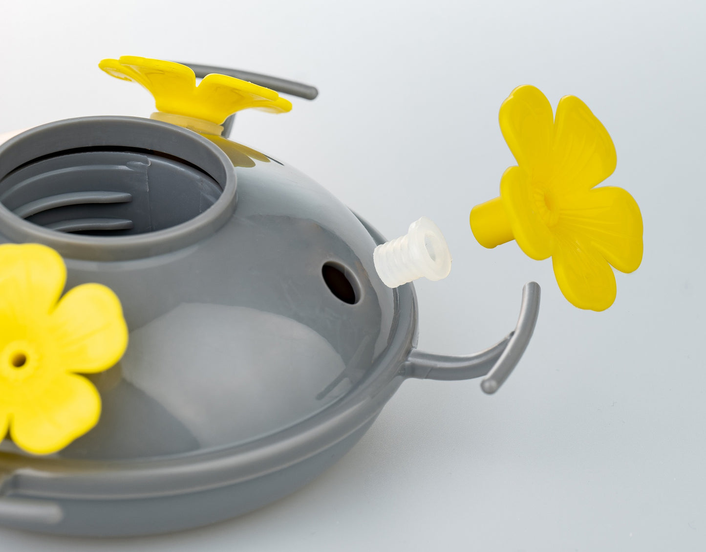 Muse Garden Hummingbird Feeder Original Replacement Part Base, Containing Extra 4 Removable Replacement Yellow Flowers